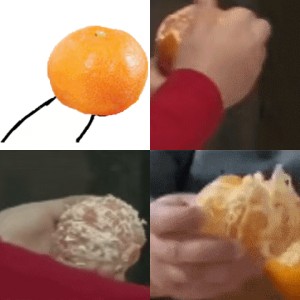 最近热门套路图：剥橘子给你吃 ​