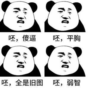呸，熊猫头吐口水怼人动图