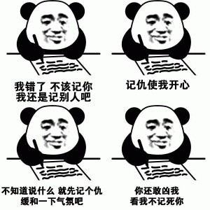 小熊猫高清写日记记仇表情包
