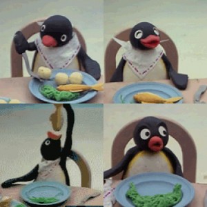 可爱的企鹅家族动图表情