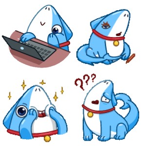可爱动画小鲨鱼系列
