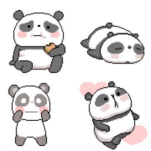 可爱卡通小熊猫GIF
