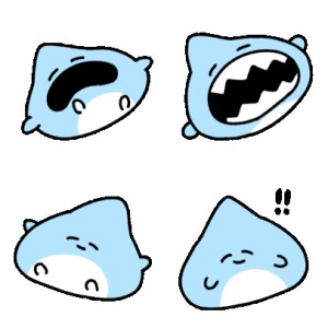 蓝色小鲨鱼动态表情包