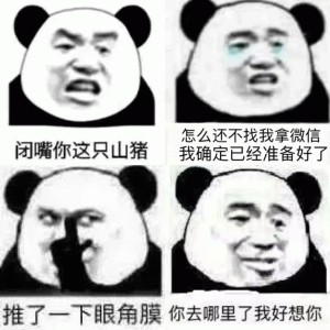 熊猫头生气吐槽表情包