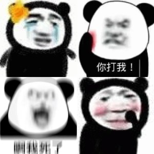 经典搞笑熊猫头表情包