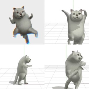 灰色小猫跳舞表情包