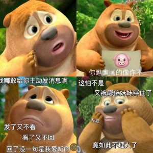 熊出没熊二 可爱阴阳表情包