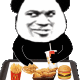 熊猫头吃薯条喝可乐 GIF 动图表情包