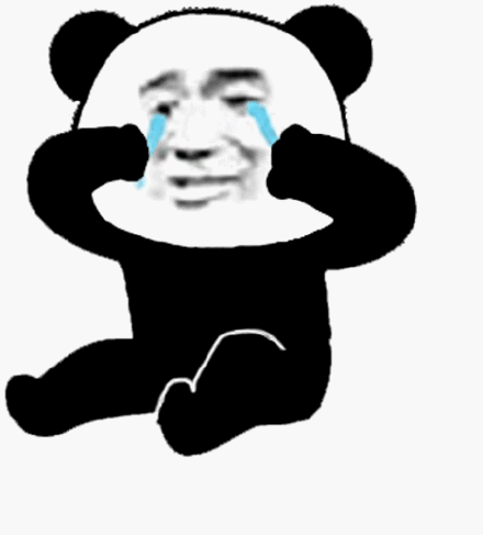 熊猫头打滚流泪表情包