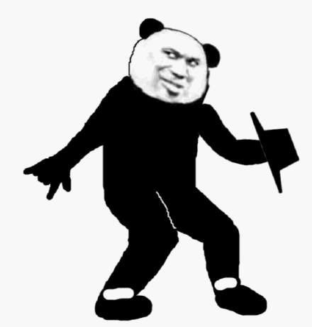 熊猫头跳迈克杰克逊舞蹈 GIF 动图