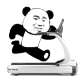 熊猫头跑步机跑步GIF