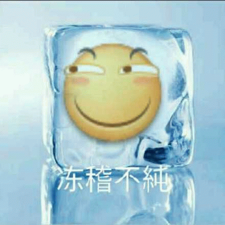 冻稽不纯 被冻在冰块里的滑稽脸,配文“冻稽不纯”,表情超有趣表情包图片gif动图 - 求表情网,斗图从此不求人!