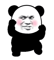 超大霸屏熊猫头GIF表情包