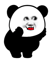 略略略 超大霸屏熊猫头表情包