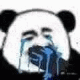 熊猫头捂嘴流泪