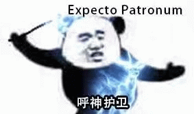 呼神护卫 Expecto Patronum 熊猫头使出“呼神护卫”魔法,配文“Expecto Patronum”超带感表情包图片gif动图 ...