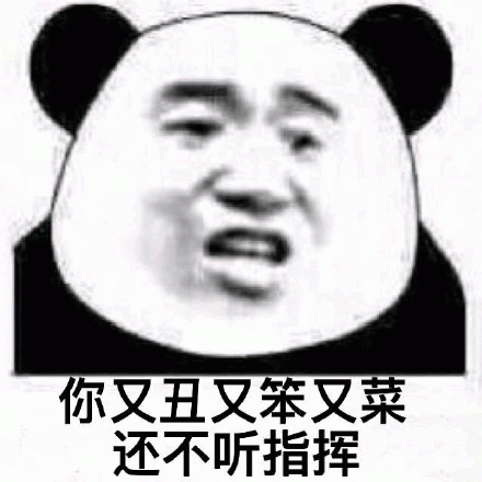 你又丑又笨又菜还不听指挥 熊猫头表情包:你又丑又笨又菜还不听指挥,太搞笑表情包图片gif动图 - 求表情网,斗图从此不求人!