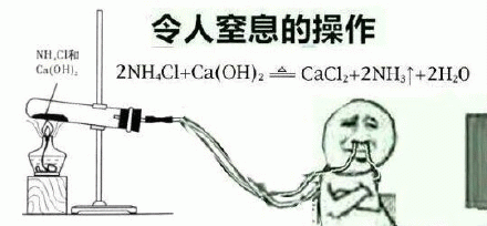 令人窒息的操作NHCI和COH‖2NH4Cl+Ca(OH)= e Caci2+2NH3↑+2H2O