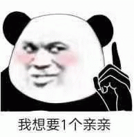 我想要1个亲亲（熊猫头）