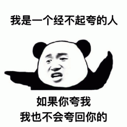 我是一个经不起夸的人，如果你夸我，我也不会夸回你的