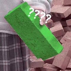 绿色砖头问号
