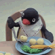 企鹅家族吃东西动图