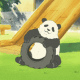 熊猫玩轮胎