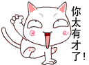 你太有才了！ 可爱猫咪表情夸张，配文“你太有才了”，尽显俏皮夸赞表情包图片gif动图 - 求表情网,斗图从此不求人!