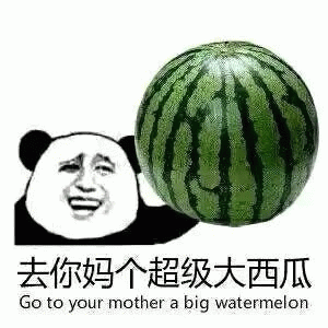 支你妈个超级大西瓜（go to your mother a big watermelon）