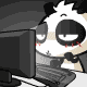 顶着熊猫眼上班打键盘