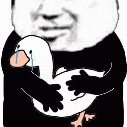 熊猫人安慰小鸭子表情包