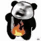 熊猫人毛巾搓澡 火焰用力