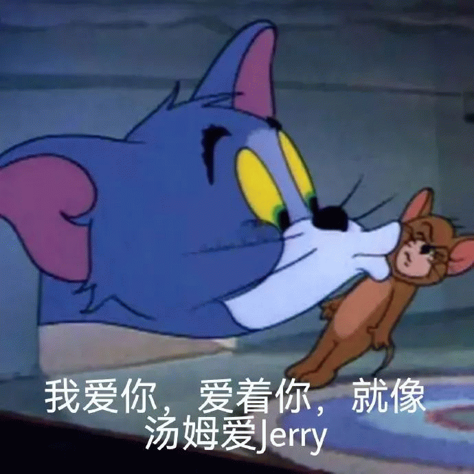 我爱你，爱着你，就像 汤姆爱Jerry