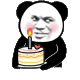 熊猫头生日蛋糕 生日快乐