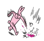 粉红兔子 粉红兔子生气摔东西