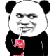 熊猫头喝可乐