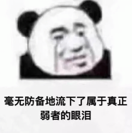 熊猫头 熊猫头流泪，毫无防备地流下了属于真正弱者的眼泪