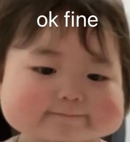 okfine (呵呵) 可爱小孩嘟嘴脸配文“ok fine”,尽显无奈又可爱的小情绪表情包图片gif动图 - 求表情网,斗图从此不求人!