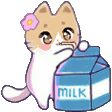 小猫咪 喝奶mILK表情包