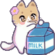 小猫咪 喝奶mILK表情包