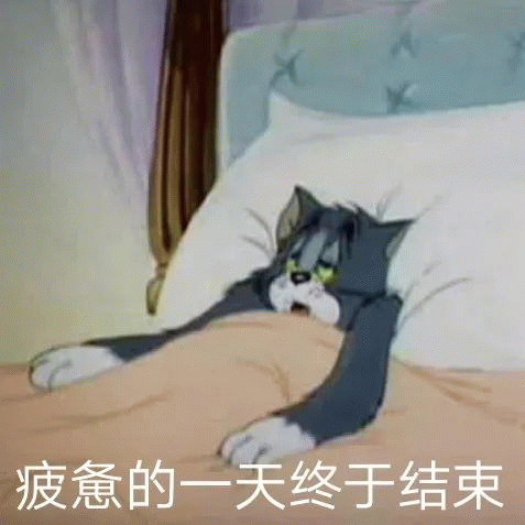 汤姆猫 疲惫的一天终于结束