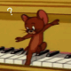 杰瑞踩钢琴键发出问号