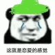 熊猫头 熊猫头戴绿帽子流泪，这就是恋爱的感觉
