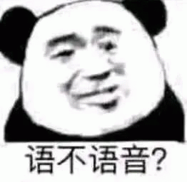 熊猫头发问：语不语音？