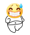 肚皮Q弹的跑步小人抖音小黄脸表情 无语尬笑表情包图片gif动图 - 求表情网,斗图从此不求人!