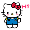 hello kitty 开心招手say  hi