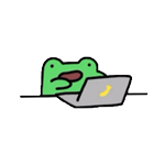 绿色小青蛙气氛的工作捶电脑