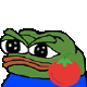 悲伤蛙扔了一个西红柿