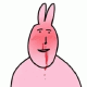 沙雕粉色兔子脸红害羞流鼻血