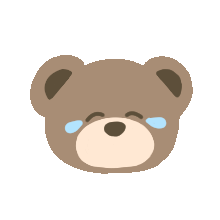 可爱熊熊难过哭泣